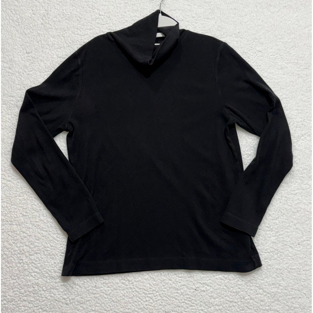 CALIA Black Textured Quarter‎ Zip Pullover Sweatshirt Women's Medium